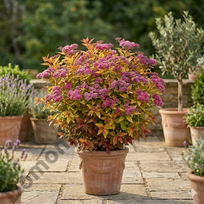 Spiraea japonica 'Firelight' (gyöngyvessző)